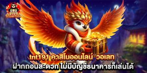 tnt191 คาสิโนออนไลน์ วอเลท ฝากถอนสะดวก ไม่มีบัญชีธนาคารก็เล่นได้ คำผิด